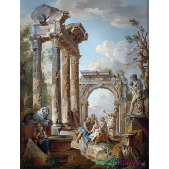 "Kazanie w rzymskich ruinach" - Giovanni Pannini