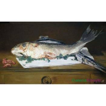 "Martwa natura z łososiem, krewetkami i szczupakiem" - Edouard Manet