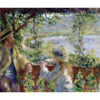 Nad wodą w pobliżu Lake - Auguste Renoir