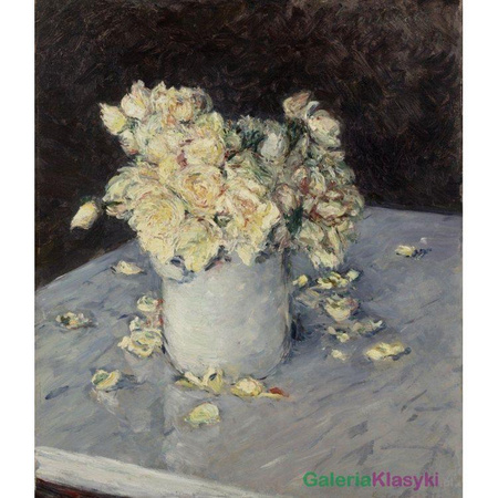 Żółte róże w wazonie - Gustave Caillebotte