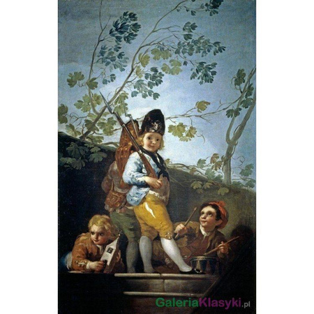 Chłopcy bawiący się w żołnierzy - Francisco Goya