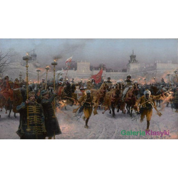 Wyjazd z Wilanowa Jana III i Marysieńki Sobieskich - Józef Brandt