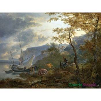 "Southern Hilly Coast with a Sailing Vessel" - Adam Pynacker