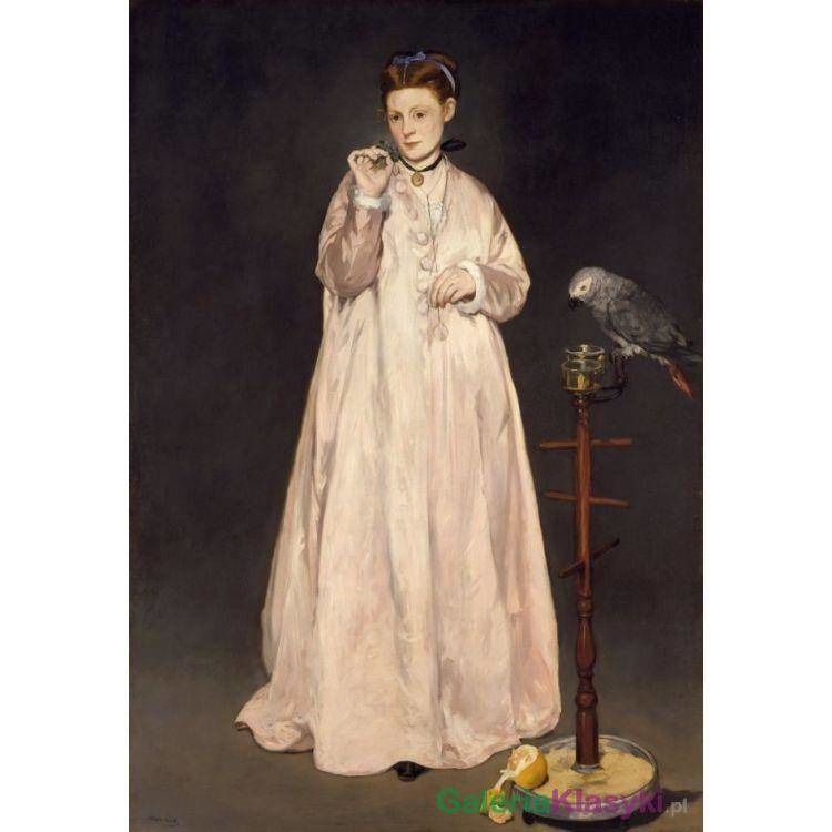 Kobieta z papugą - Edouard Manet