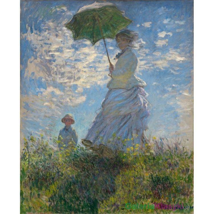 Kobieta z parasolką obrócona w lewo - Claude Monet