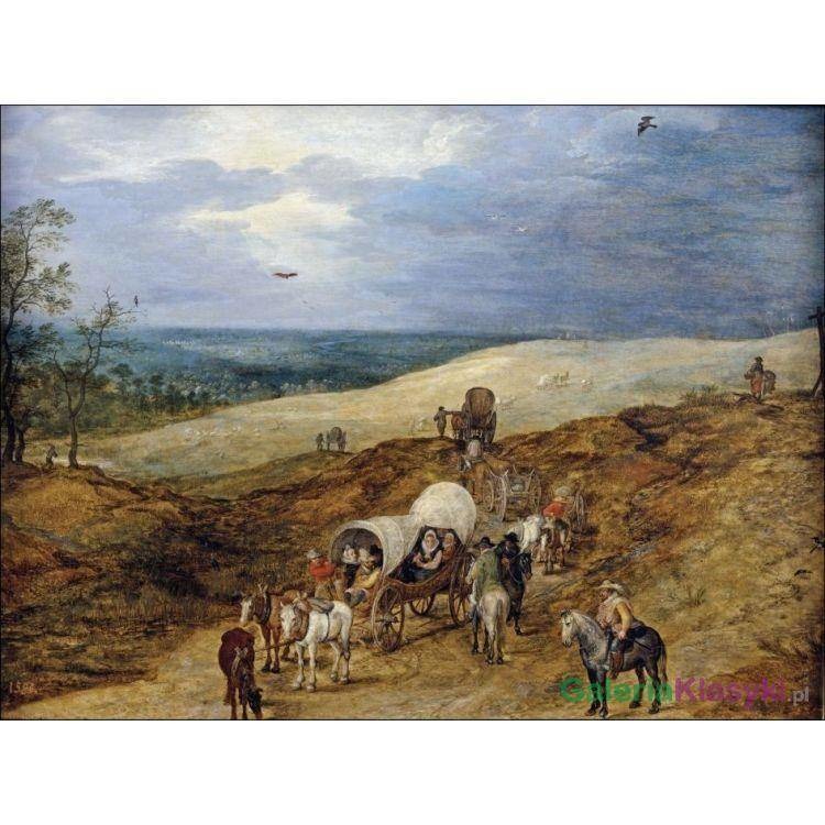 Krajobraz z wozami - Jan Brueghel Starszy