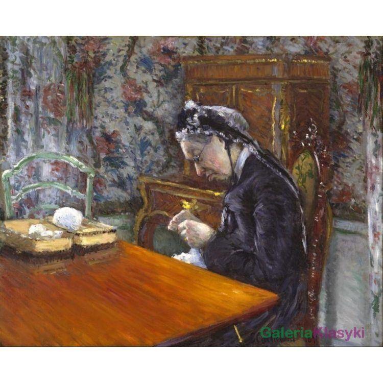 "Mademoiselle Boissiere robi na drutach" - Gustave Caillebotte