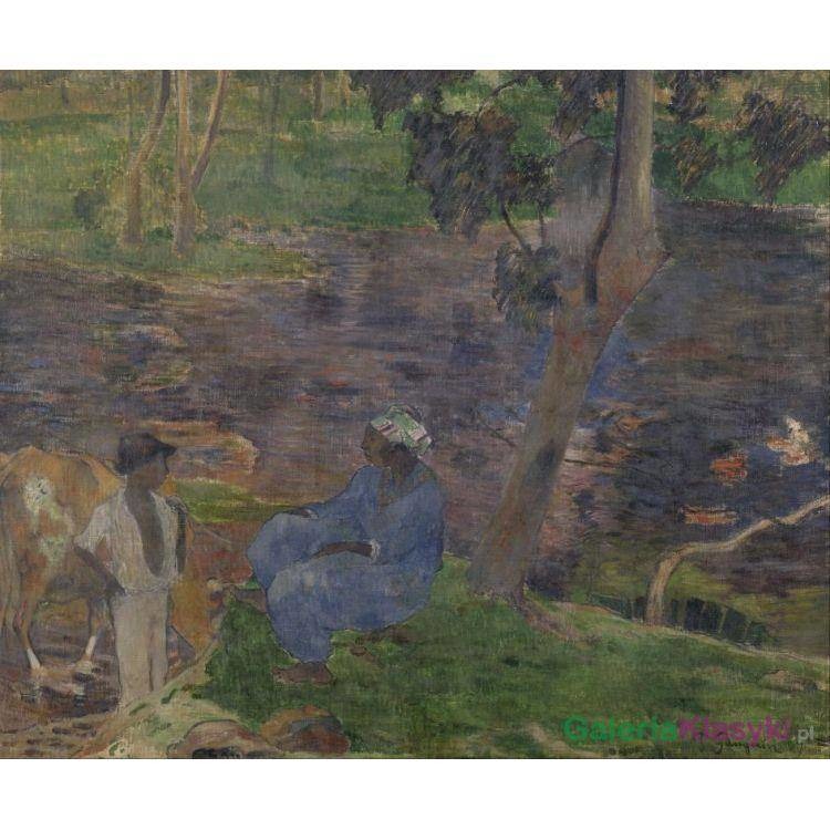 "Na brzegu rzeki" - Paul Gauguin