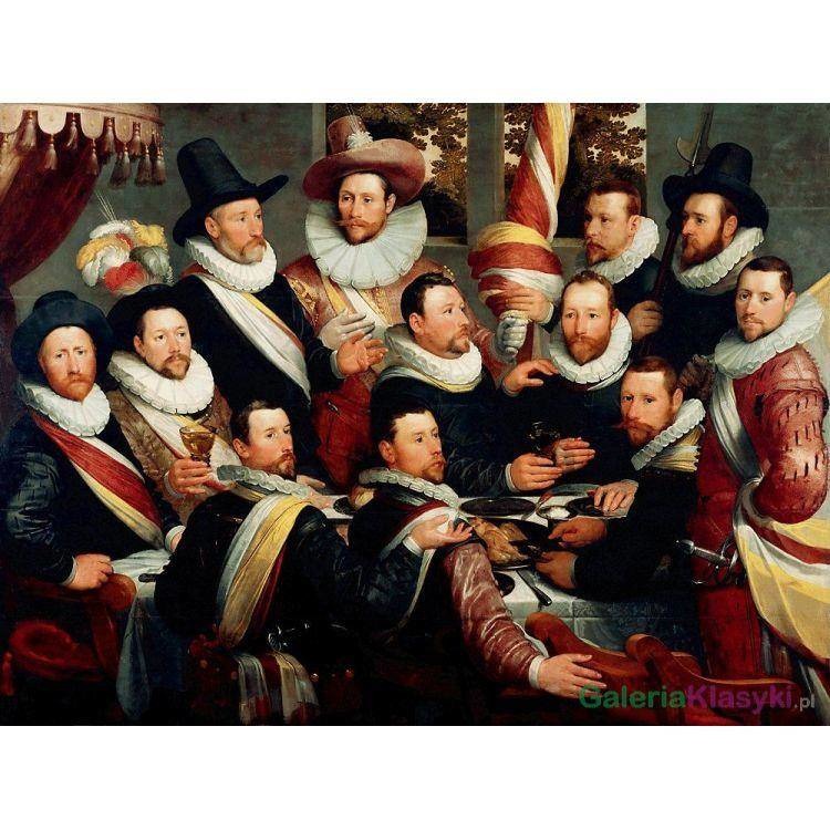 Reprodukcja obrazu: Bankiet oficerów kompanii św. Jerzego - Cornelis van Haarlem