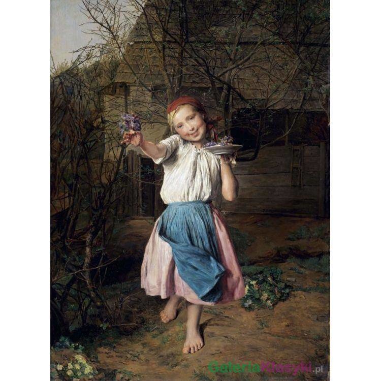 Reprodukcja obrazu: Fioletowa dziewczyna - Ferdinand Georg Waldmuller