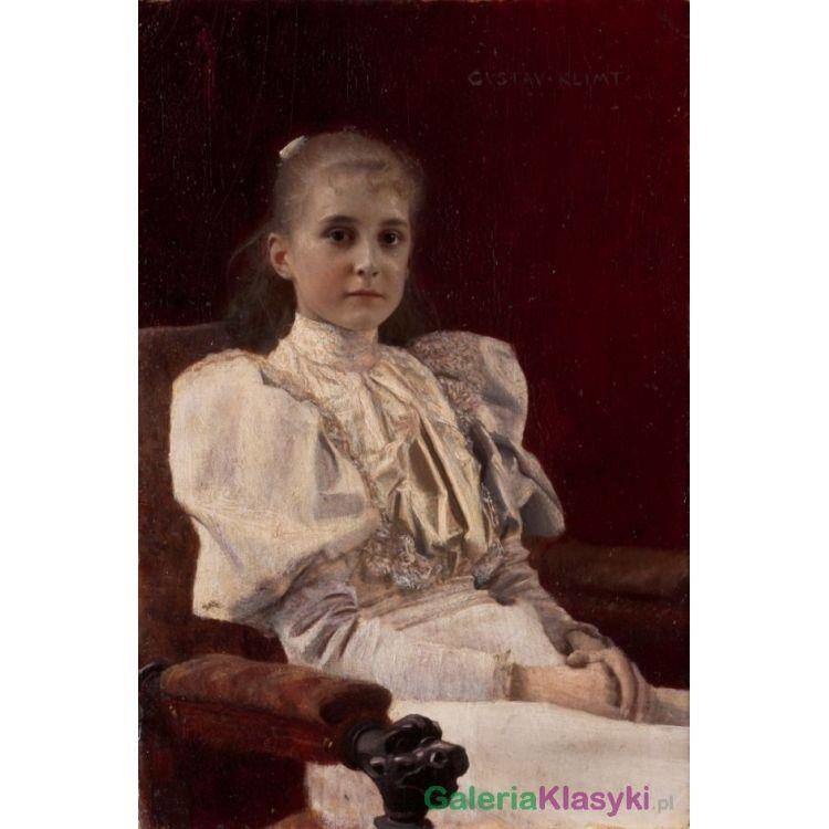 "Siedząca, młoda dziewczyna" - Gustav Klimt